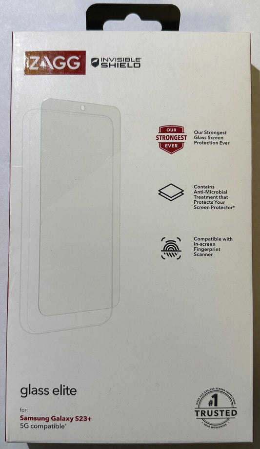 ZAGG Glass Elite Tempered Glass Screen Protector for Samsung Galaxy S23+ PLUS