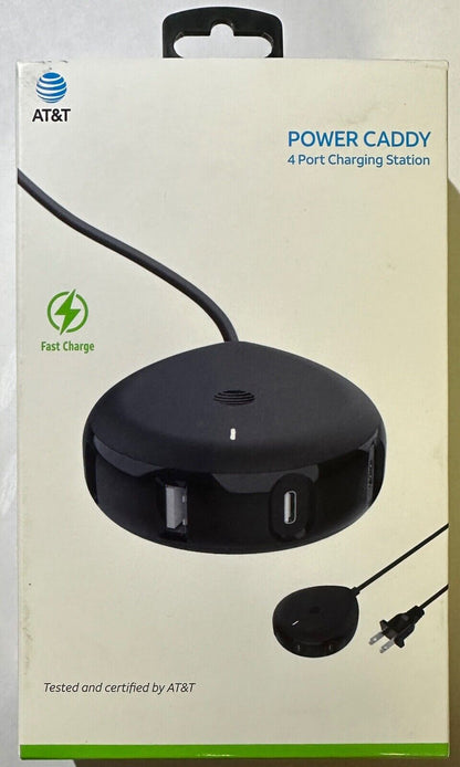 NEW AT&T Power Caddy 2x USB-C & 2x USB-A 4 Port Desktop Fast Charging Station