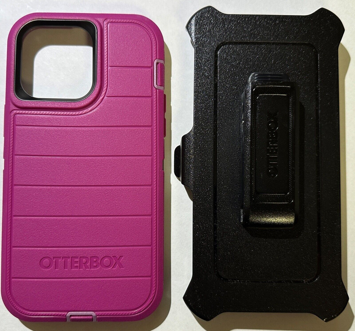 Open Box Otterbox Defender PRO Case w/ Clip for iPhone 14 Pro Max (6.7") Pink