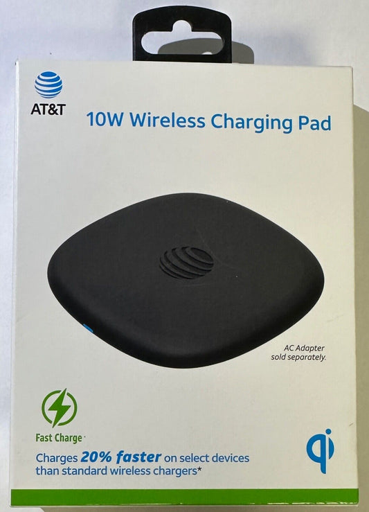 NEW AT&T 10W Qi Wireless Charging Pad Black (Requires USB-A Power Not Included)