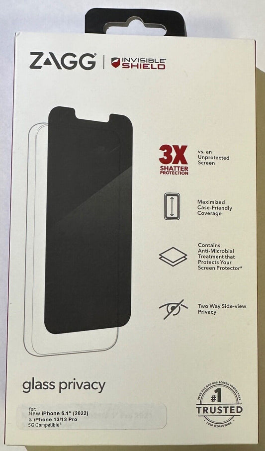 ZAGG Glass Privacy Tinted Screen Protector for Apple iPhone 14 / 13 (6.1")