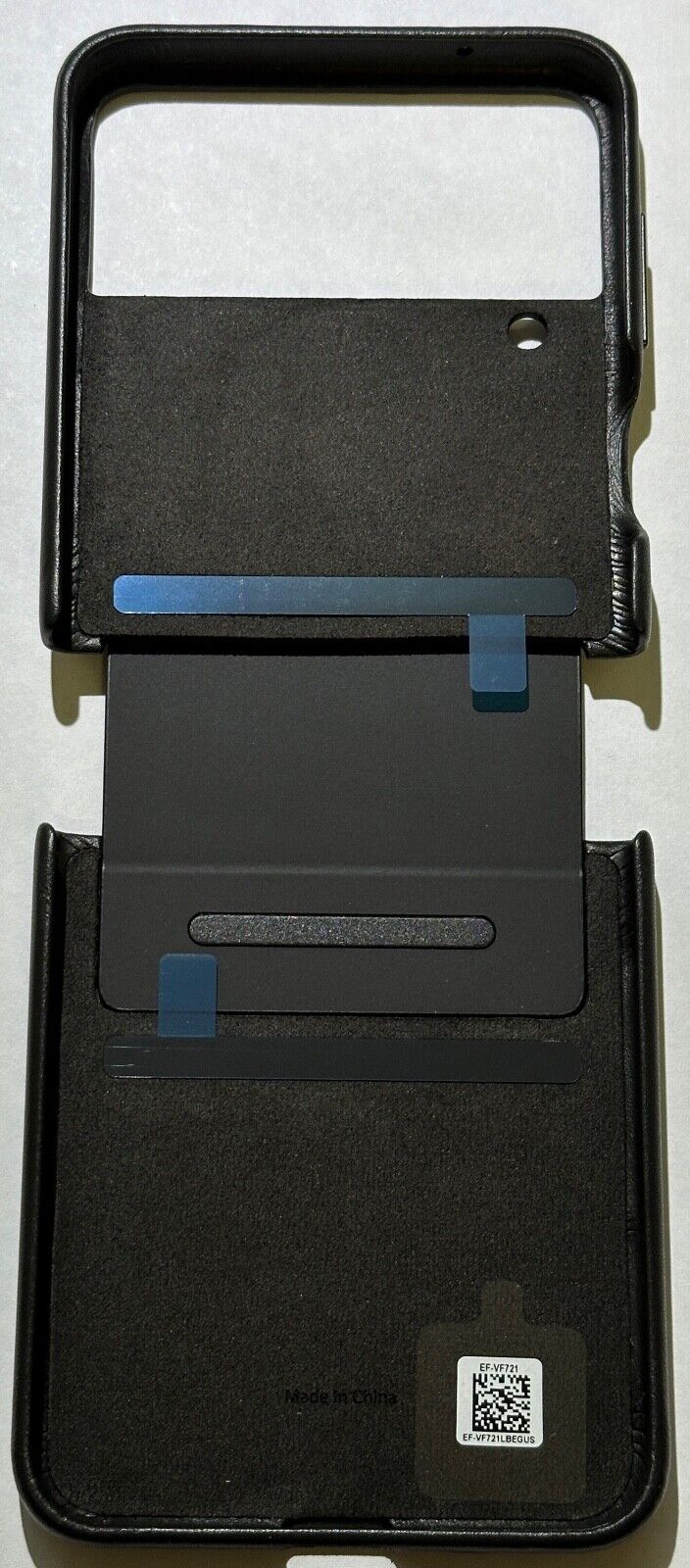 Genuine Samsung Flap Leather Cover for Galaxy Z Flip4 EF-VF721LBEGUS - Black VG