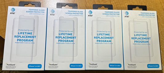 AT&T Tempered Glass Screen Protector for Apple iPhone 13 mini (5.4") - SET OF 4
