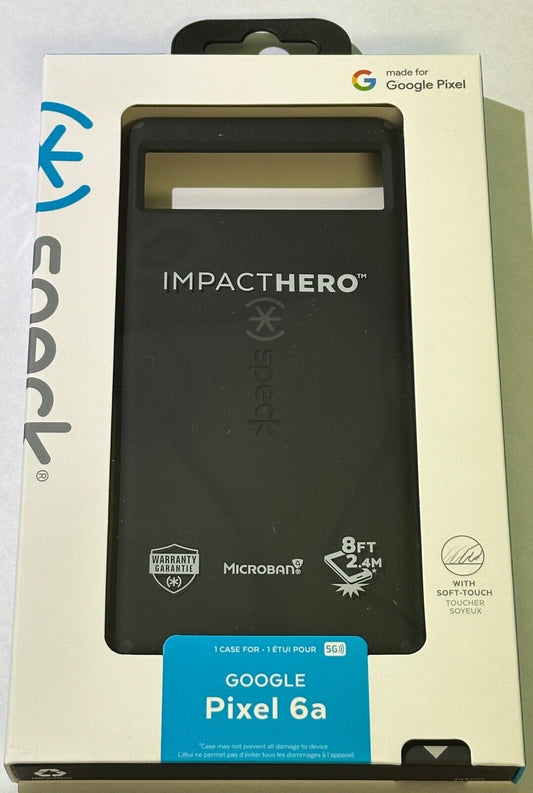 NEW Speck ImpactHero Slim Soft Touch Case for Google Pixel 6a (6.1") - Black