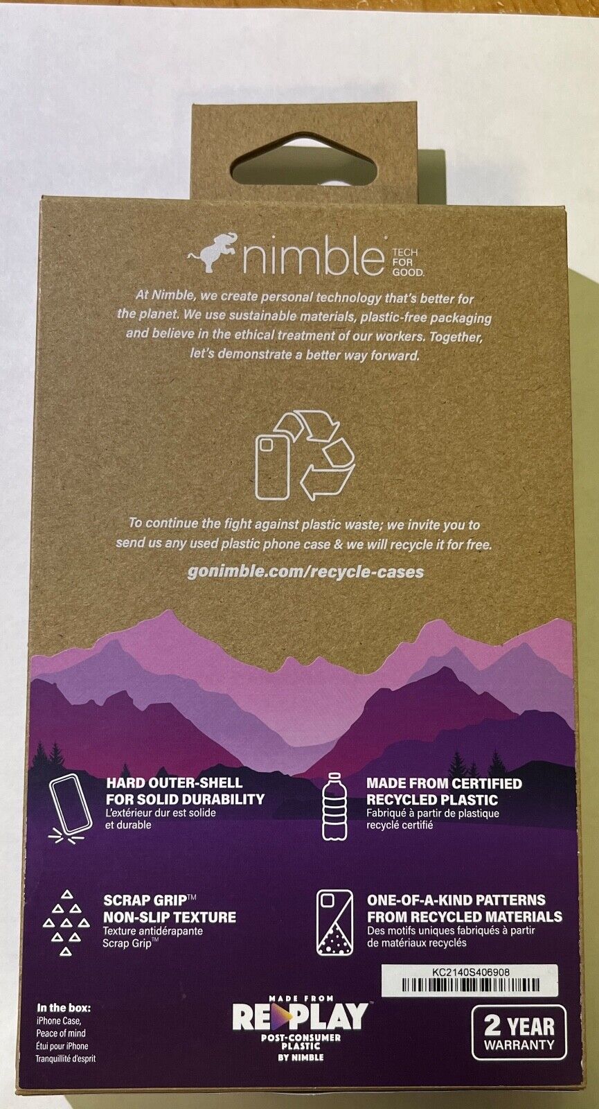 NEW Nimble Recycled Plastics & Silicone Non-Slip Case for iPhone 13 Pro Max 6.7"
