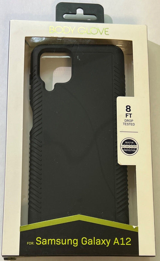 NEW Glove Slim Textured Rubberized Case for Samsung Galaxy A12 ONLY - Black