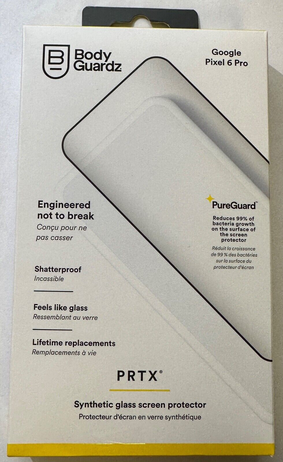 BodyGuardz PRTX Shatterproof Synthetic Glass Screen Protector Google Pixel 6 Pro