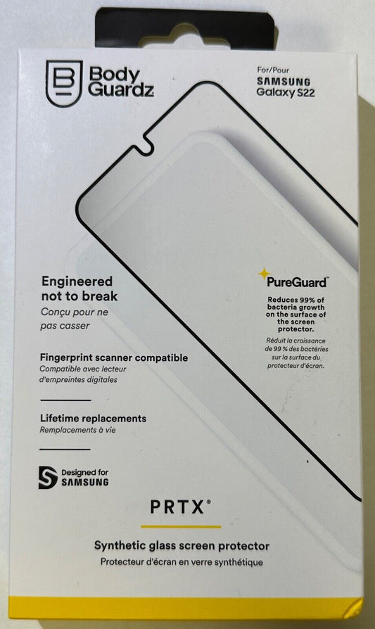 BodyGuardz PRTX Synthetic Glass Screen Protector for Samsung Galaxy S22 (6.1")