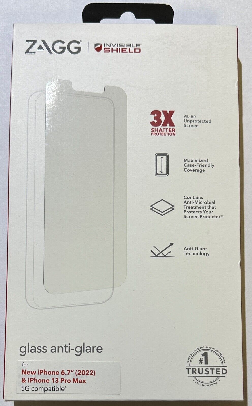 ZAGG Glass Anti-Glare Screen Protector for Apple iPhone 14 PLUS (6.7") Small Cam