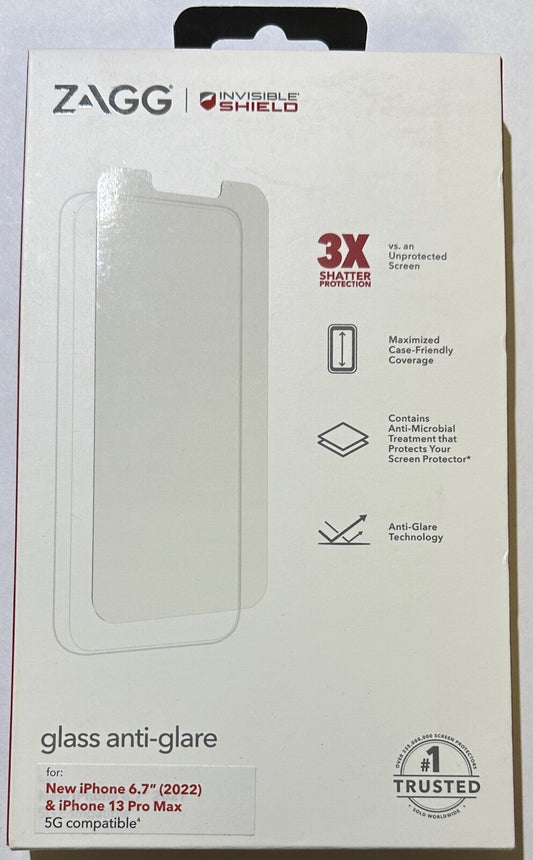 ZAGG Glass Anti-Glare Screen Protector for Apple iPhone 14 PLUS (6.7") Small Cam