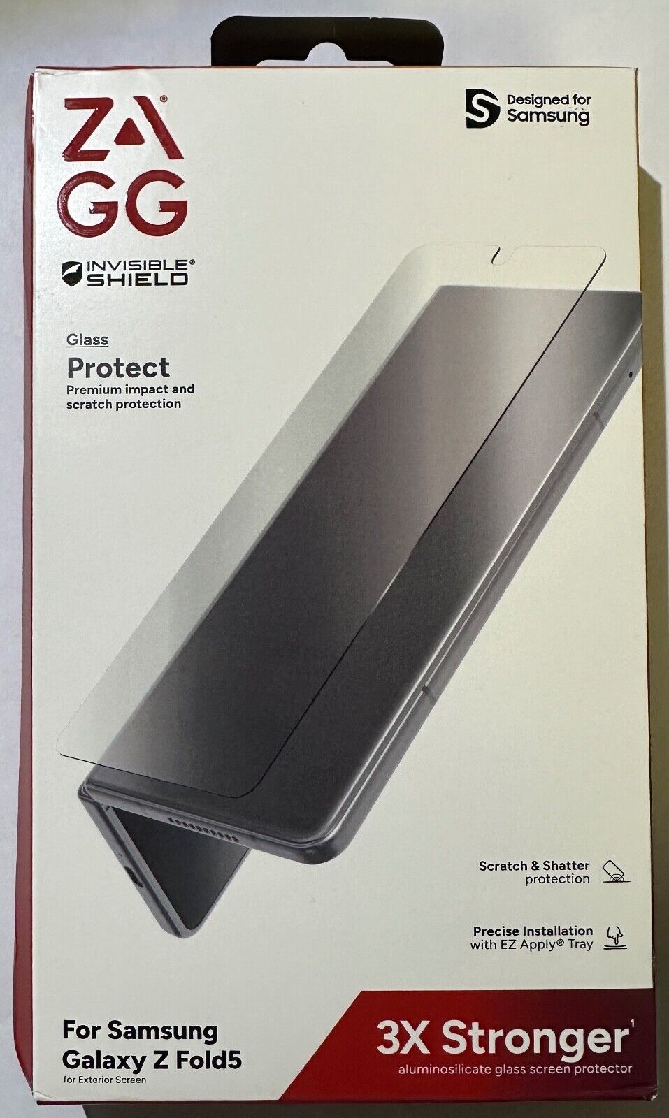 NEW ZAGG Invisibleshield Glass Screen Protector for Samsung Galaxy Z Fold5 Only