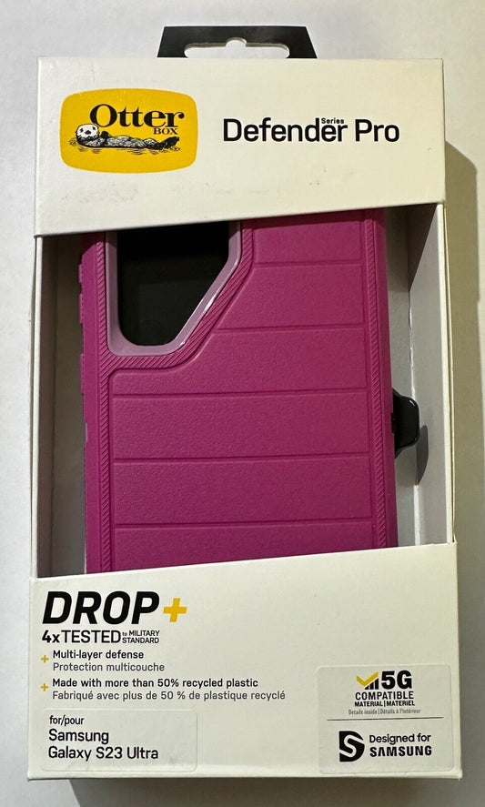 NEW Otterbox Defender PRO Case w/Clip for Samsung Galaxy S23 Ultra - Morning Sky