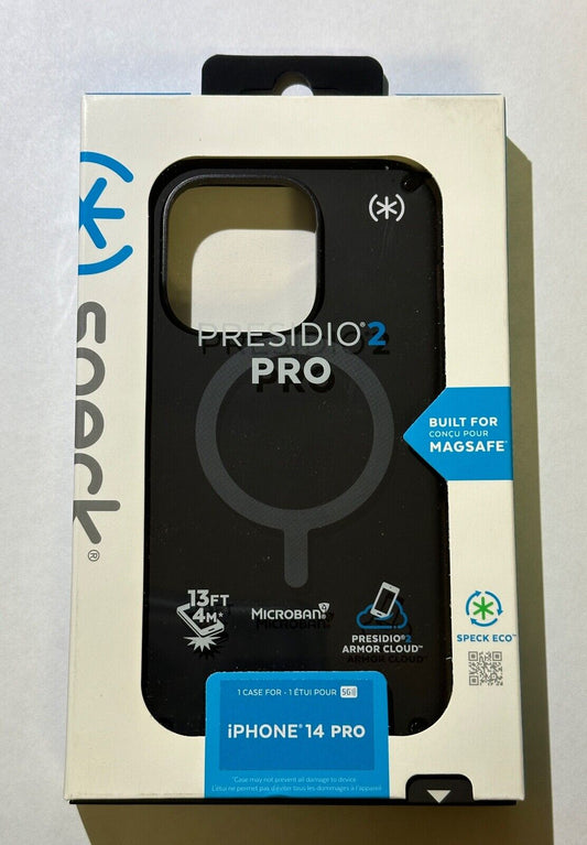 NEW Speck Presidio 2 Pro Magnetic Case for Apple iPhone 14 Pro (6.1")  - Black