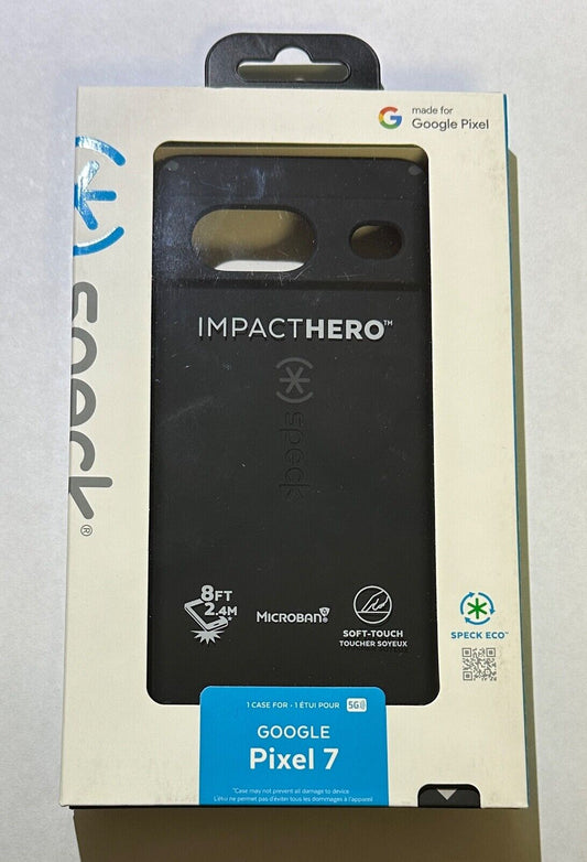 NEW Speck Impact Hero Slim Soft Touch Case for Google Pixel 7 (6.3") Black