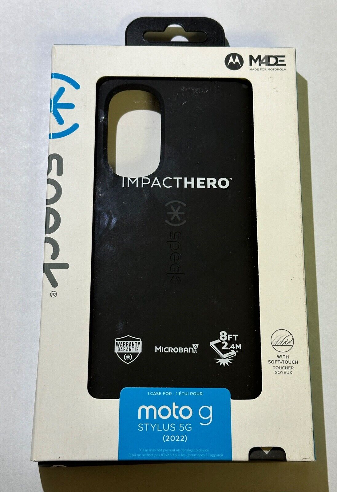 NEW Speck Impact Hero Slim Soft Touch Case for Moto G Stylus 5G (2022) - Black