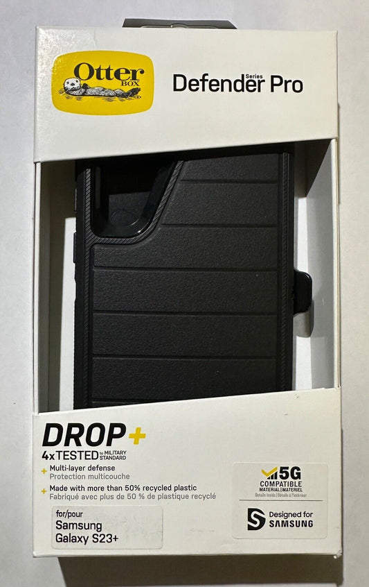 Open Box Otterbox Defender PRO Case w/Clip for Samsung Galaxy S23+ PLUS Black