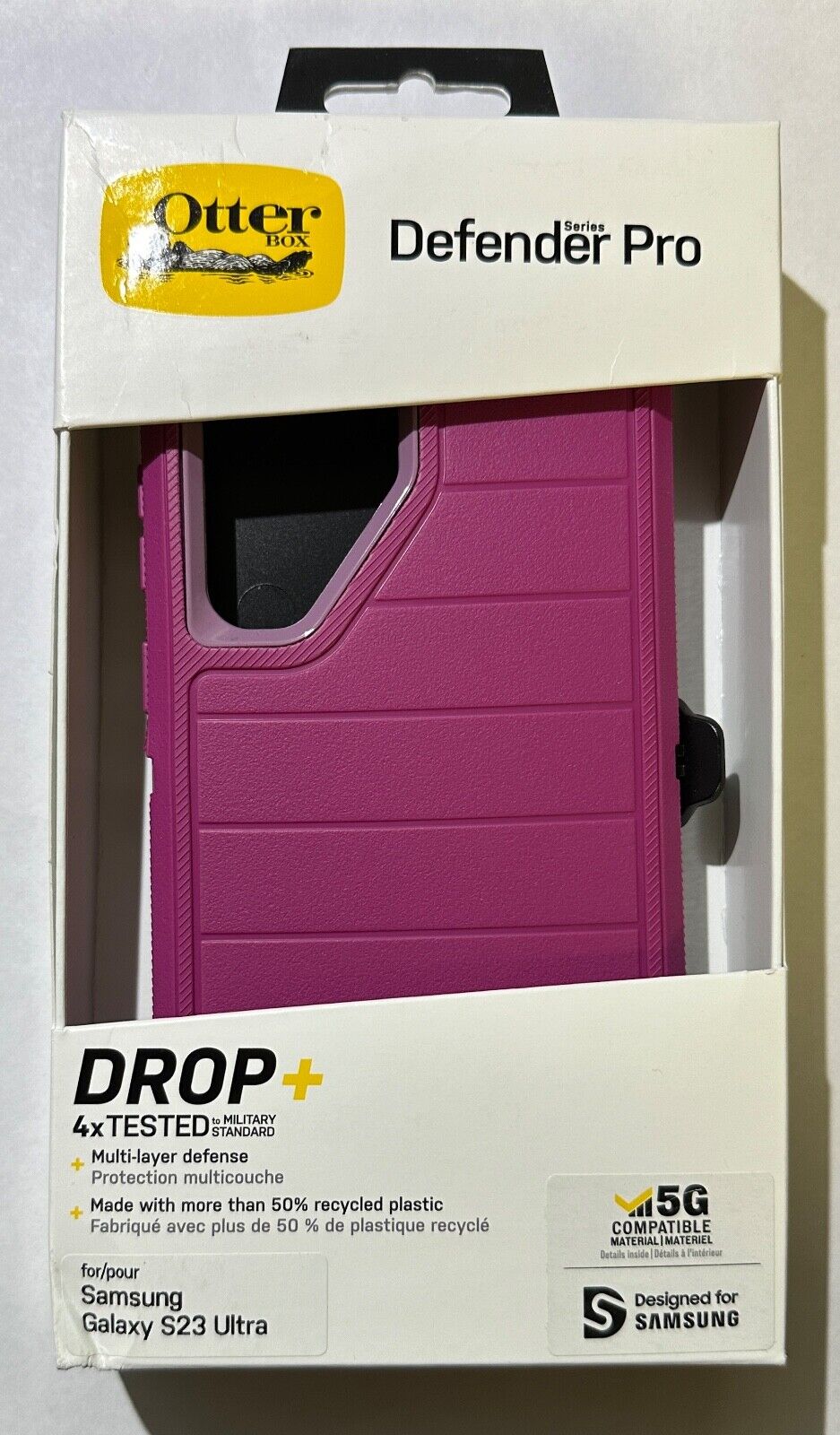 Open Box Otterbox Defender PRO Case w/Clip Samsung Galaxy S23 Ultra Morning Sky