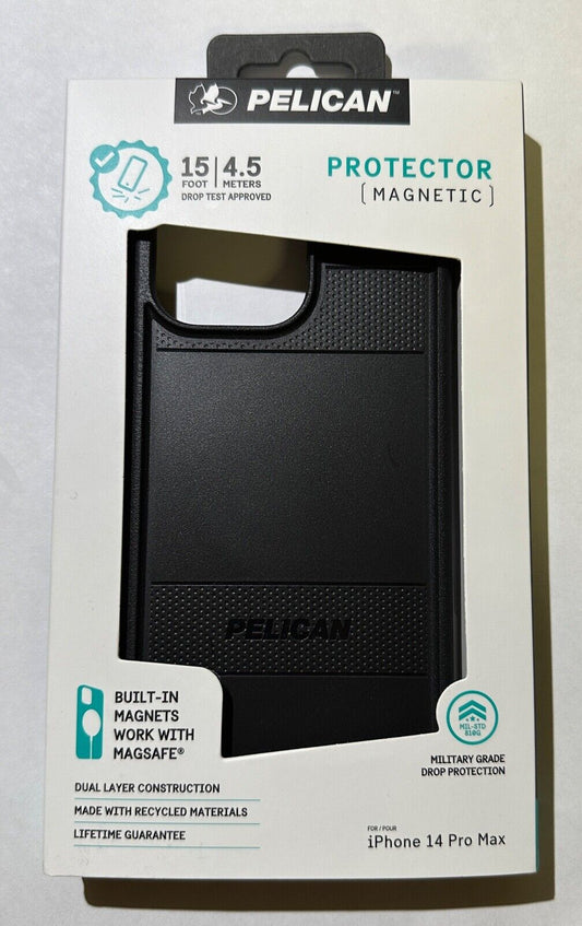 Open Box Pelican Protector MAGNETIC Case for iPhone 14 Pro Max (6.7") - Black