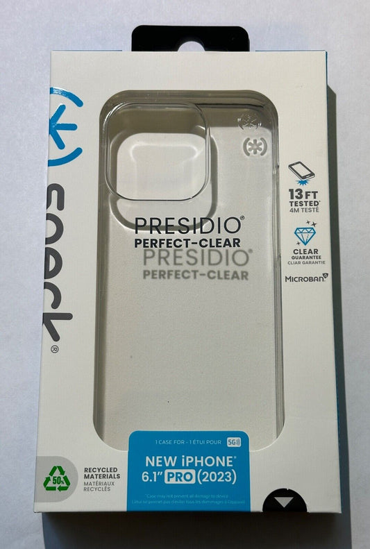 NEW Speck Presidio Perfect-Clear Case for iPhone 15 Pro (6.1")