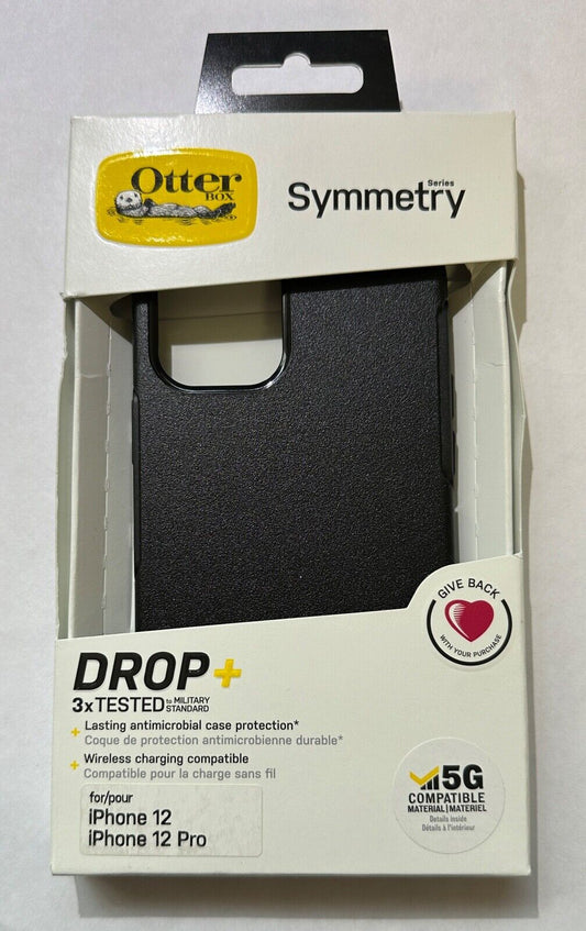 Open Box Otterbox Symmetry Case for Apple iPhone 12 / 12 Pro (6.1") - Black