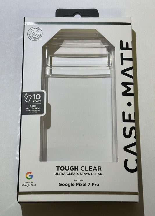 NEW Case-Mate Tough Clear Slim Protective Case for Google Pixel 7 Pro (6.7")