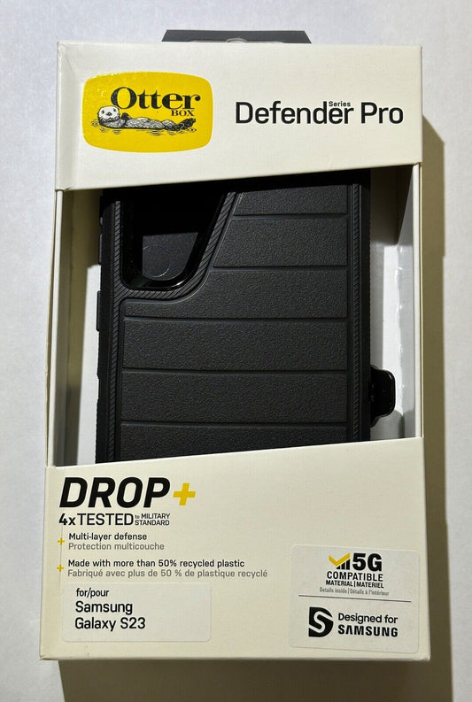 Open Box Otterbox Defender PRO Case w/Clip for Samsung Galaxy S23 (6.1") - Black