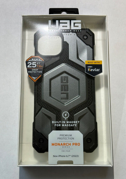 Open Box UAG Monarch Pro Built w/ Kevlar Magnetic Rugged Case for iPhone 14 Plus