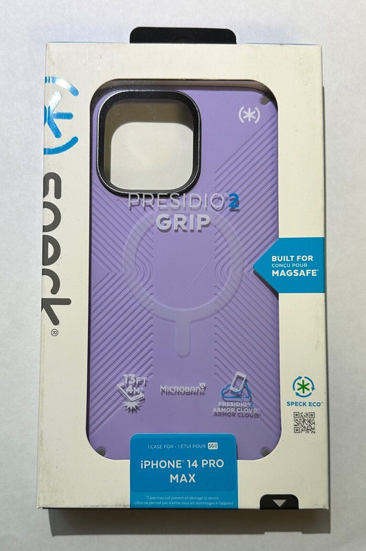 NEW Speck Presidio2 Grip MagSafe Case for iPhone 14 Pro Max (6.7") Purple