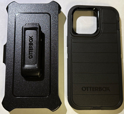 Open Box Otterbox Defender PRO Case w/ Clip for iPhone 14 Pro Max (6.7") - Black