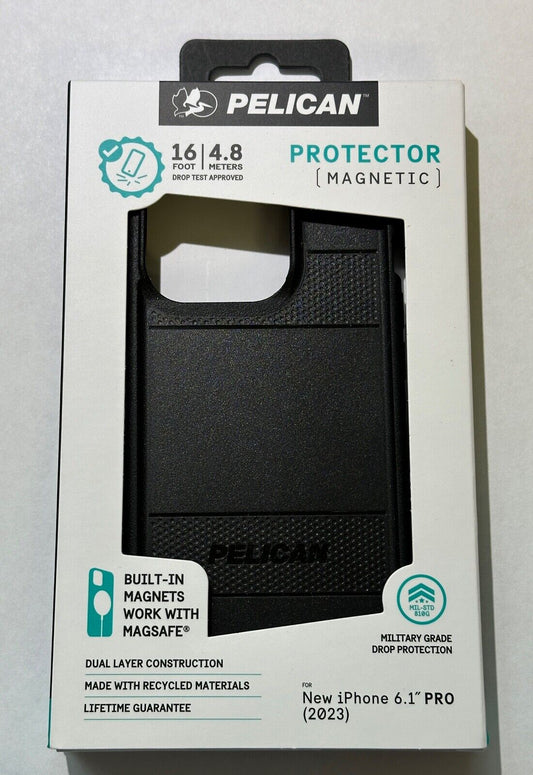 Open Box Pelican Protector MAGNETIC Case for iPhone 15 Pro (6.1") - Black