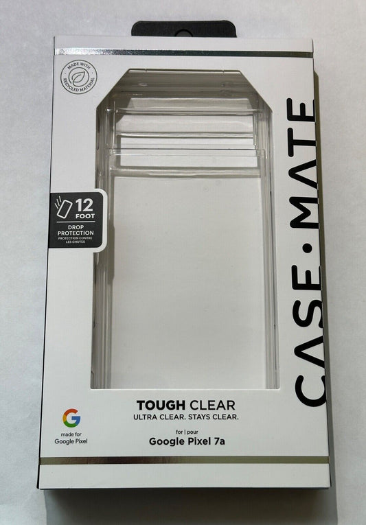 NEW Case-Mate Tough Clear Slim Protective Case for Google Pixel 7a (6.1")