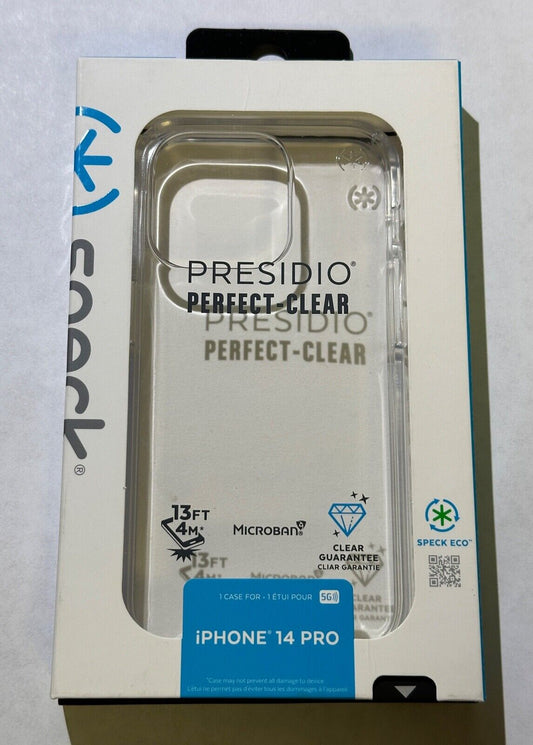 Open Box Speck Presidio Perfect-Clear Case for iPhone 14 Pro (6.1")