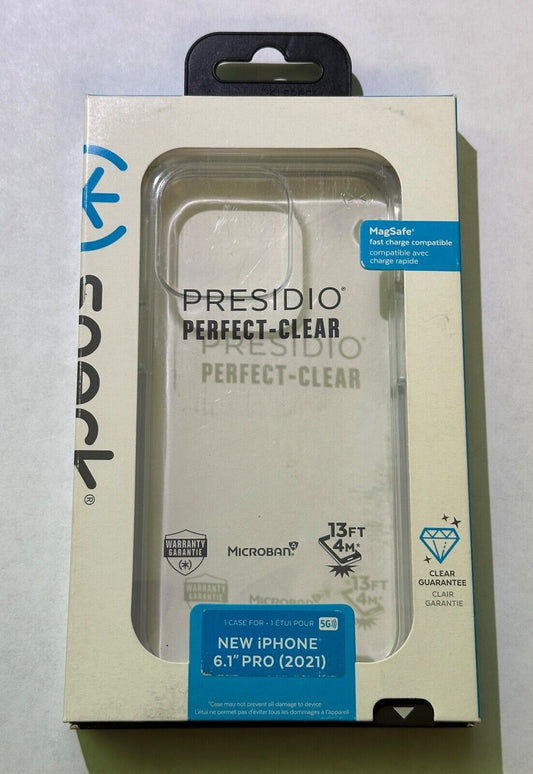 Open Box Speck Presidio Perfect-Clear Case for iPhone 13 Pro (6.1")