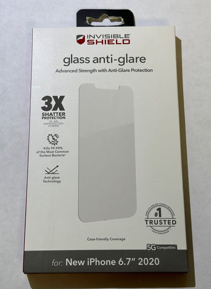 NEW ZAGG Glass Anti-Glare Screen Protector for Apple iPhone 12 Pro Max (6.7")