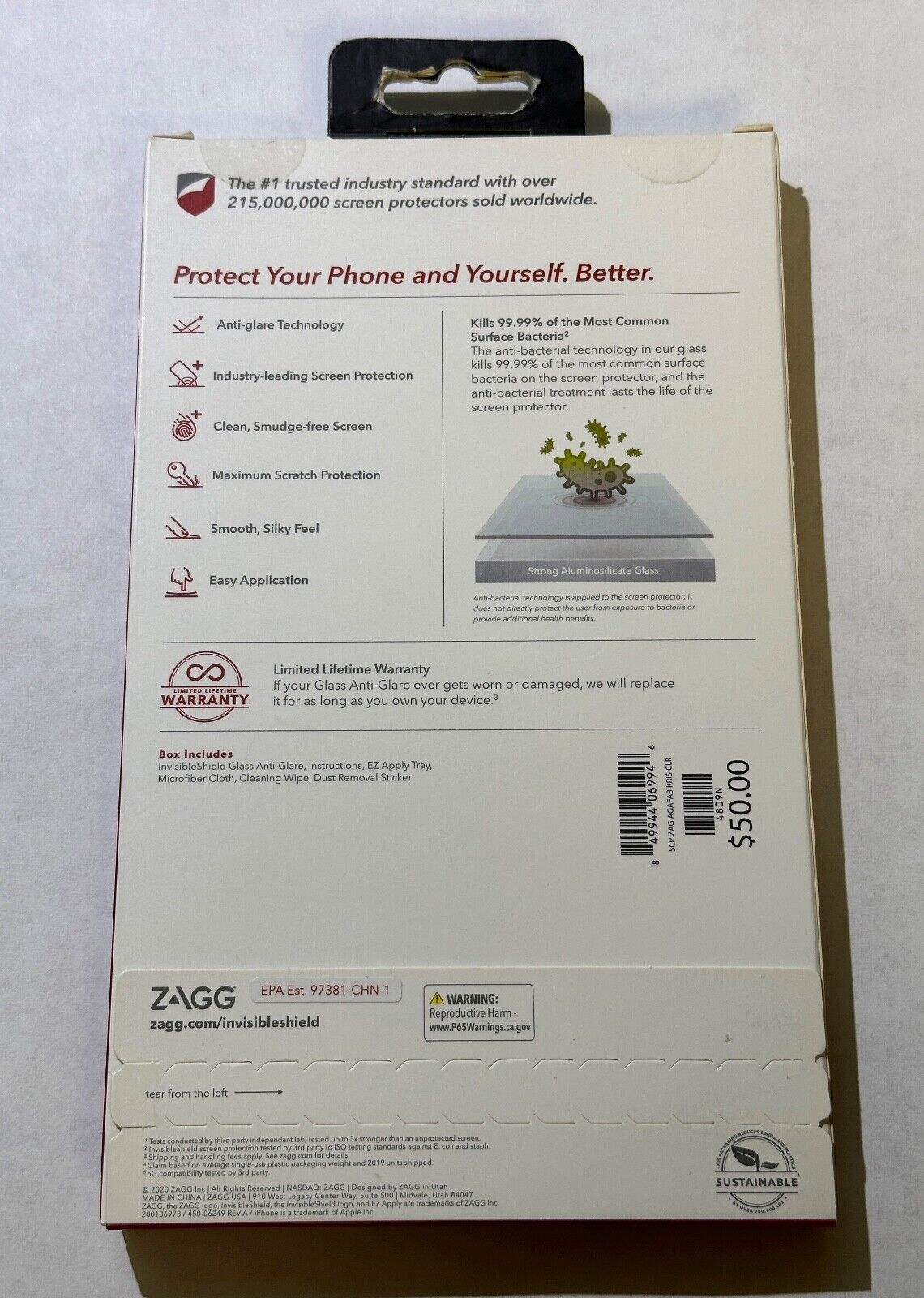 NEW ZAGG Glass Anti-Glare Screen Protector for Apple iPhone 12 Pro Max (6.7")