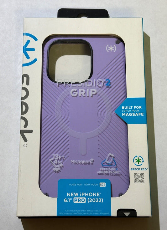 Open Box Speck Presidio2 Grip MagSafe Case for iPhone 14 Pro (6.1") - Purple