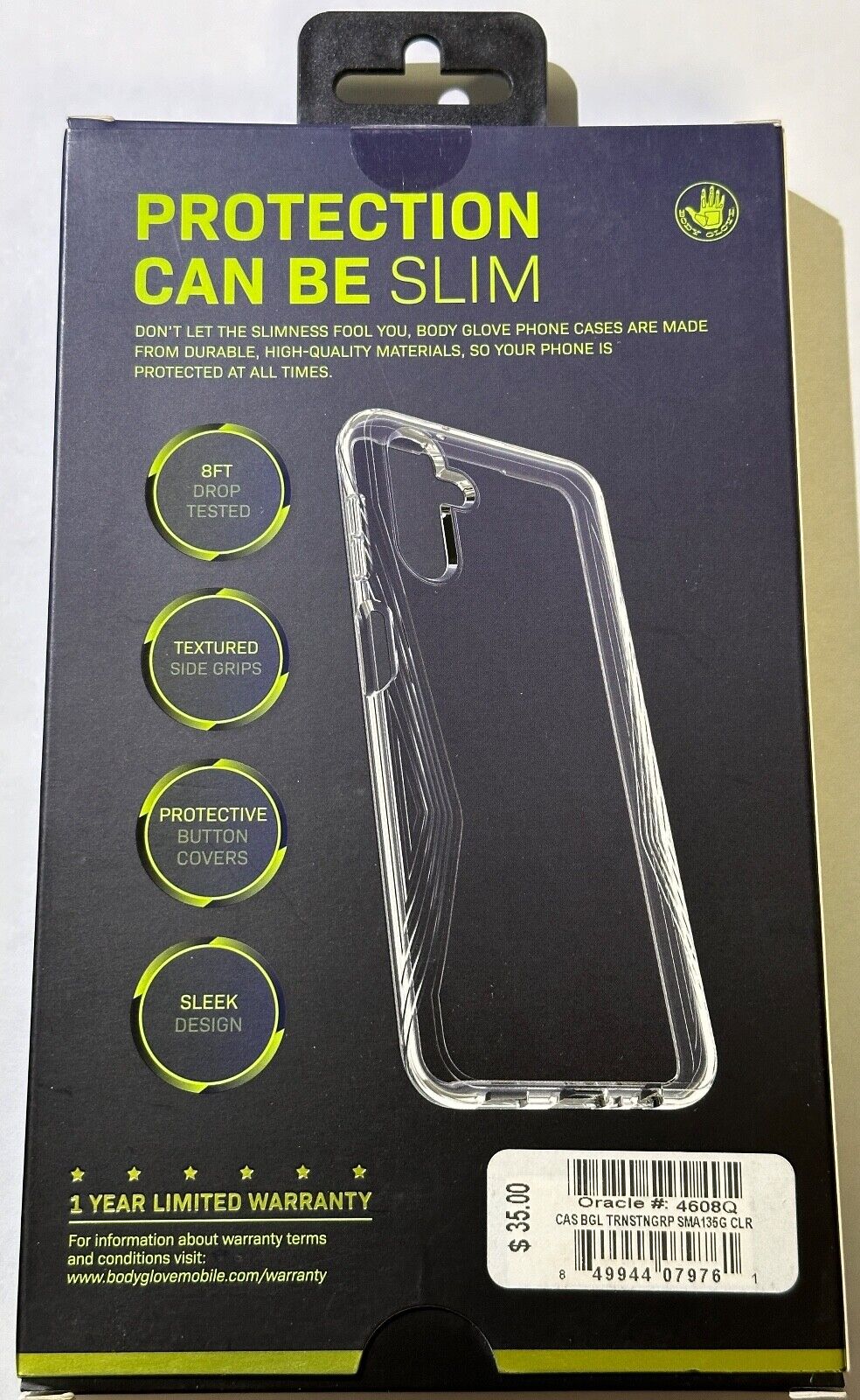NEW Body Glove Transition Grip Slim Case for Samsung Galaxy A13 5G ONLY Clear