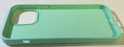 Biodegradable Wheat Straw + PBAT+PLA Soft Case for iPhone 13 Pro Max - Turquoise