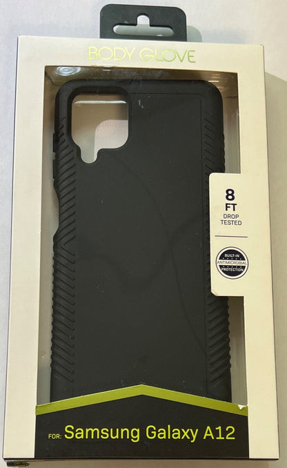 NEW Glove Slim Textured Rubberized Case for Samsung Galaxy A12 - Black
