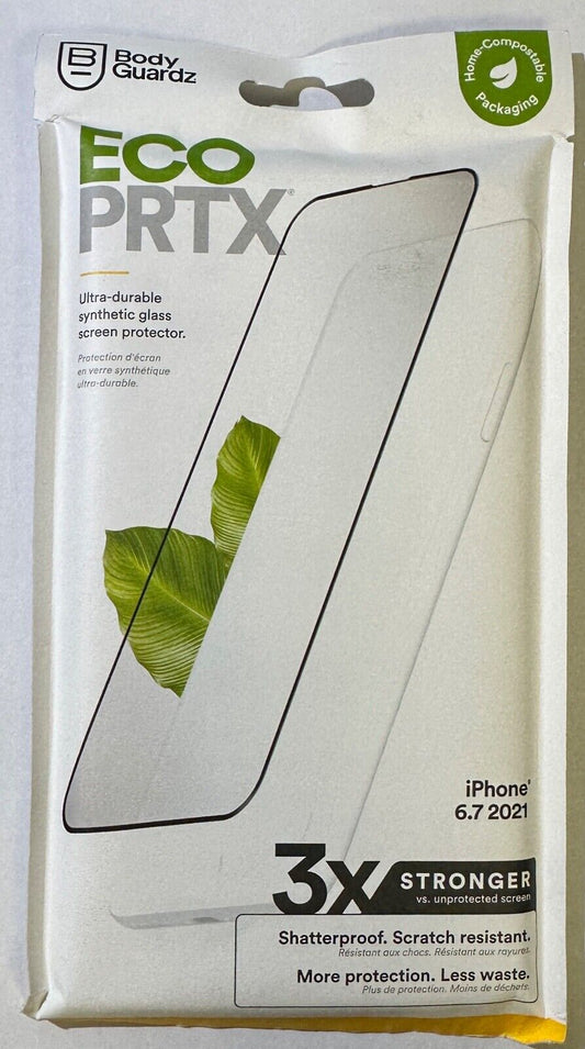 BodyGuardz ECO PRTX Durable Synthetic Glass Screen Protector iPhone 13 Pro Max