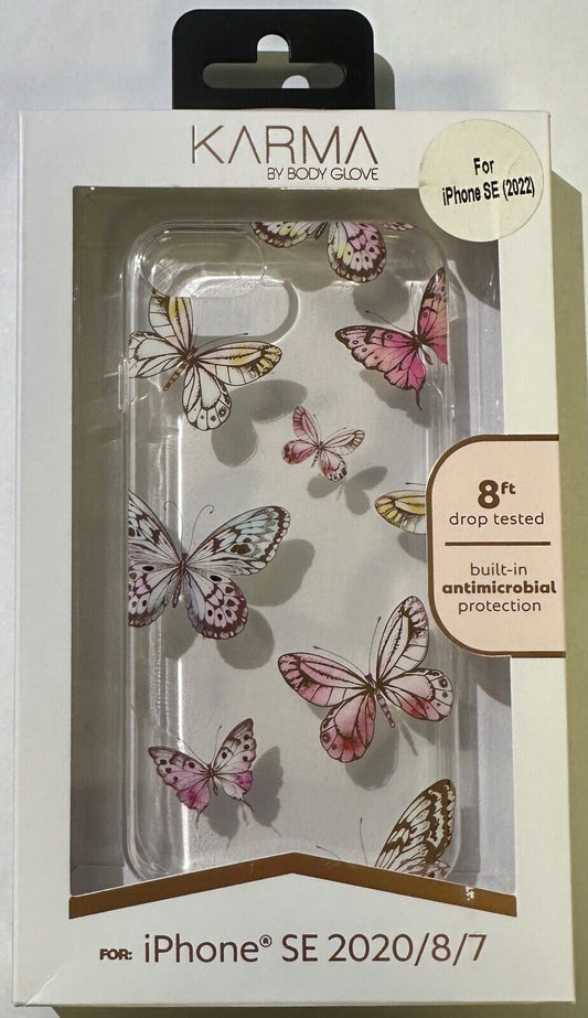 NEW Body Glove KARMA Butterflies Print Case for iPhone SE 2022 / 2020 / 8