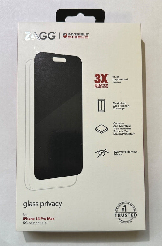 ZAGG Glass Privacy Tinted Screen Protector for Apple iPhone 14 Pro Max (6.7")